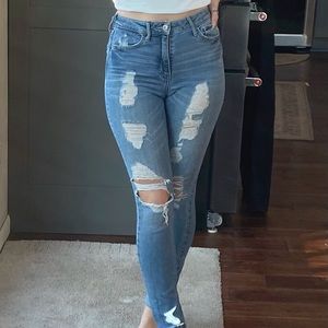 Ripped medium wash jeans